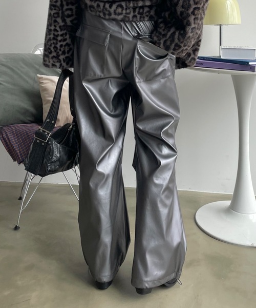 「SHAGGIE」 イージーパンツ FREE グレー レディース_画像9