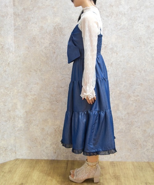 axes femme ワンピース ビッグリボンティアードワンピース