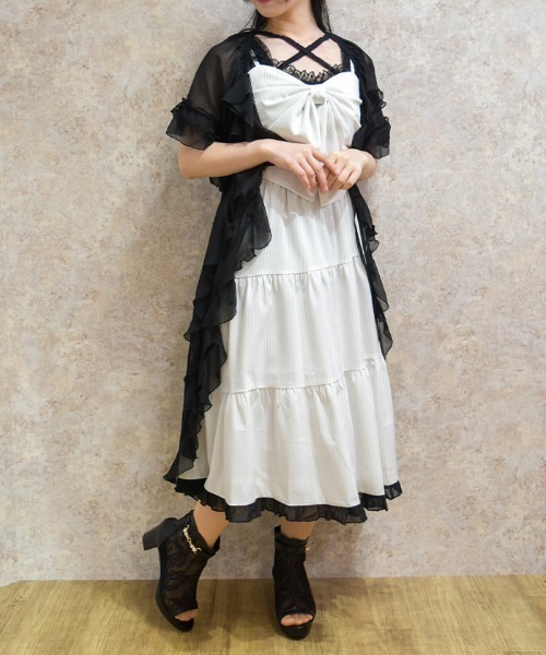 axes femme ワンピース ビッグリボンティアードワンピース
