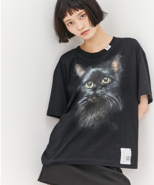 MAISON MIHARA YASUHIRO キャットTシャツ Maison MIHARA YASUHIRO (Cat Printed T-shirt) BLACK - FAMLEST