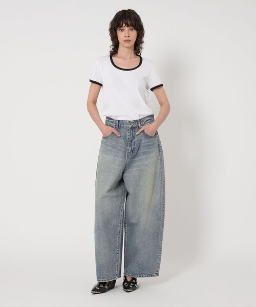 ワイドパンツ ジーンズ デニム デニムパンツ 「ASTRAET」 BIG バルーンデニムパンツ UNISEX レディース メンズの画像