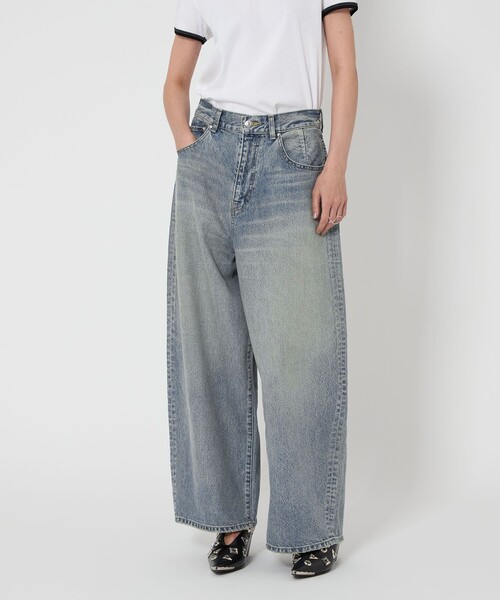 ワイドパンツ ジーンズ デニム デニムパンツ 「ASTRAET」 BIG バルーンデニムパンツ UNISEX レディース メンズの画像