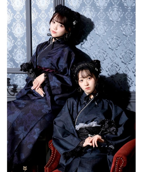 NOEMIE 黒 浴衣・帯セット NOEMIE（ノエミー） 浴衣 ゴシックシャンデリアセパレート浴衣