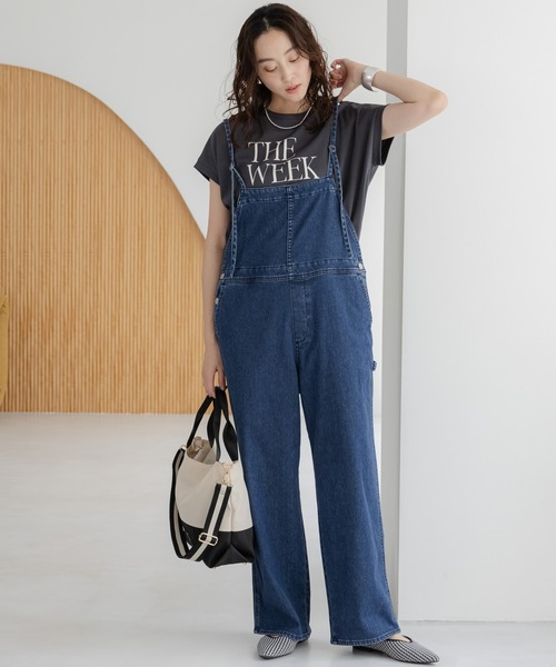 半額以下　新品未使用　キレイめサロペット GISELe 4月号掲載】atelier SOMETHING LACE UP SALOPETTE