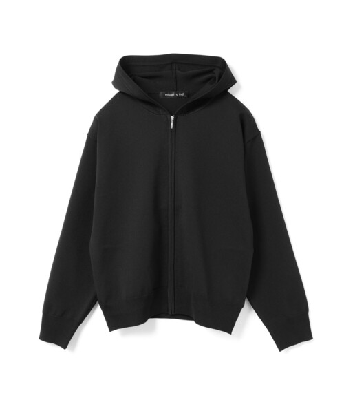 mizuiro ind ジップフードニットプルオーバー mizuiroind（ミズイロインド） tシャツ ジップフードニットプル