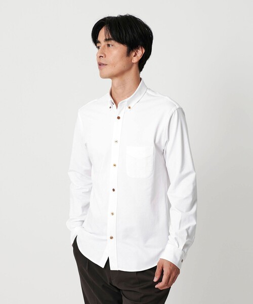 BEAUTY&YOUTH 半袖ストレッチ ボタンダウンシャツ ストレッチ ボタンダウン半袖シャツ[品番：TKQJ0022442]｜TAKA-Q