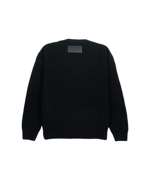 セーター ニット COLOR BLOCK NEEDLED ブレンドウールリブニット メンズの画像