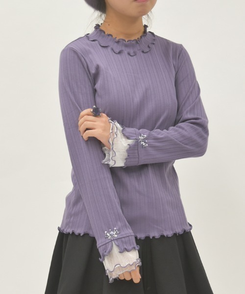 axes femme（アクシーズ ファム） tシャツ ラメチュールメロープル
