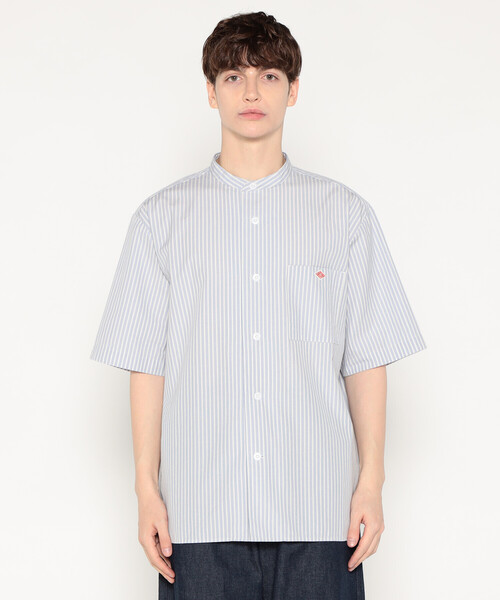 Danton（ダントン） 半袖シャツ 44 ブルー系その他 メンズ : ZOZOTOWN