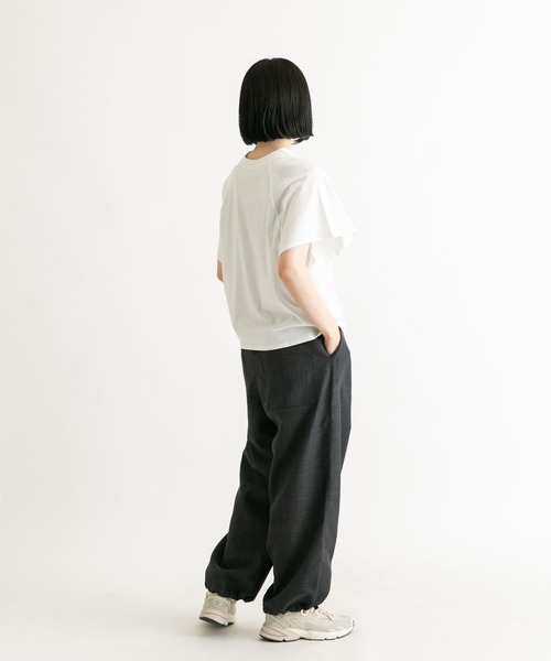 「EKAL」 半袖カットソー ONE ホワイト レディース_画像8
