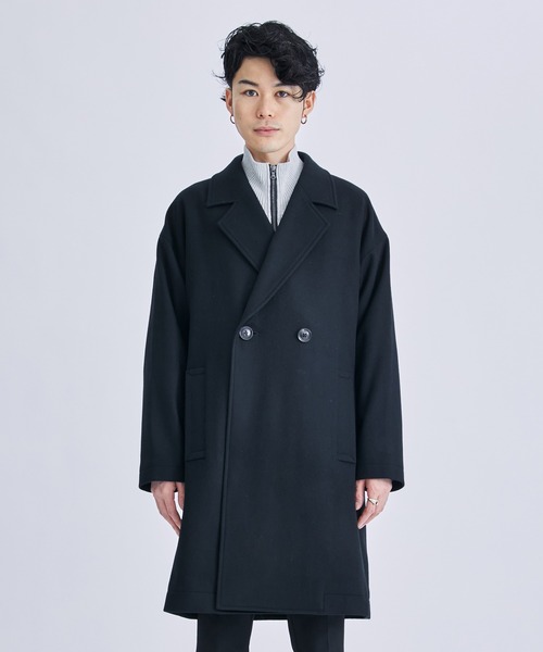 「SHAREEF」 チェスターコート 1 グリーン メンズ_画像3