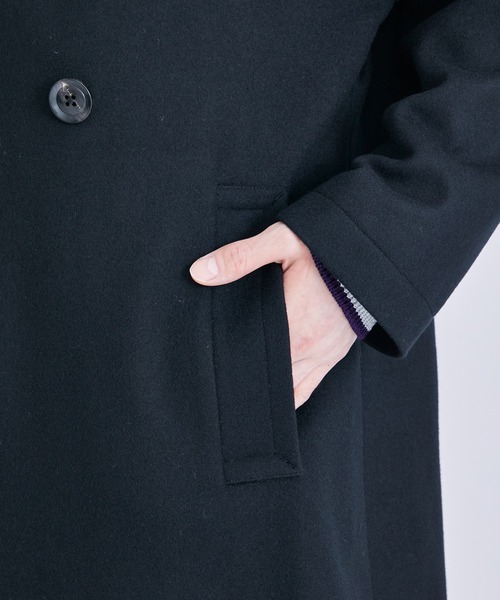 「SHAREEF」 チェスターコート 1 グリーン メンズ_画像7