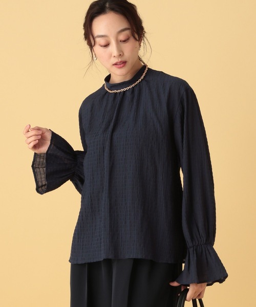 Elura（エルーラ） ブラウス シャツ 入学式 卒業式 スタンドネック
