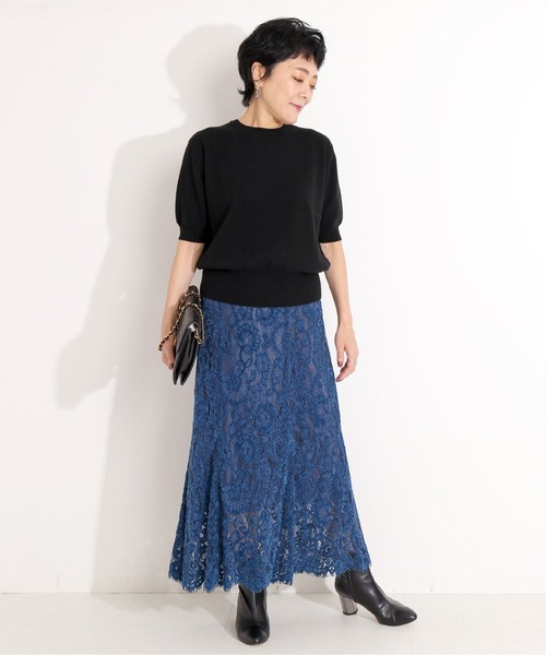 「VERMEIL par iena」 半袖ニット 38 ベージュ レディース_画像4