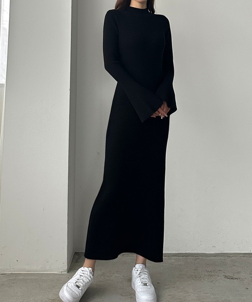 「Louere」 ニットワンピース SMALL ブラウン レディース_画像6