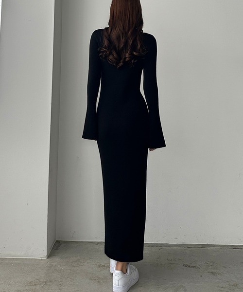 「Louere」 ニットワンピース SMALL ブラウン レディース_画像7