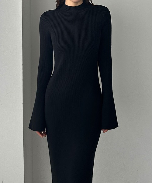 「Louere」 ニットワンピース SMALL ブラウン レディース_画像9