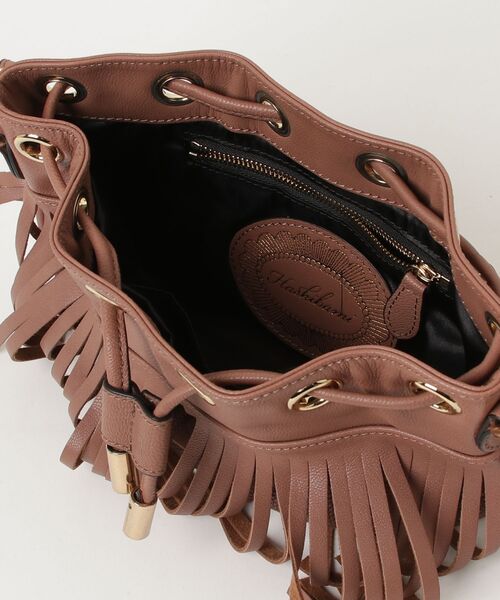 「HASHIBAMI」 フリンジショルダーバッグ - ブラウン レディース_画像4