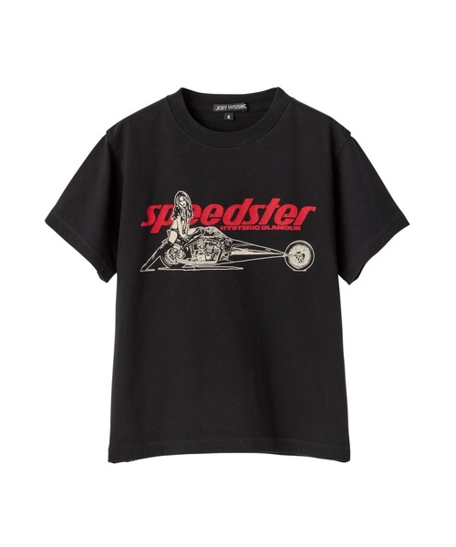 HYSTERIC speedster Tシャツ ブラック ミニT 黒 HYSTERIC GLAMOUR（ヒステリックグラマー）の「SPEEDSTER チビTシャツ