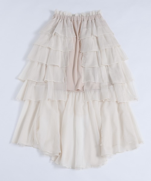 「J1U by LA BELLE ETUDE」 フリルスカート FREE ブラック レディース_画像2