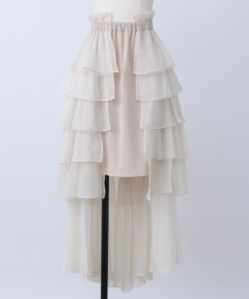 「J1U by LA BELLE ETUDE」 フリルスカート FREE ブラック レディース_画像3