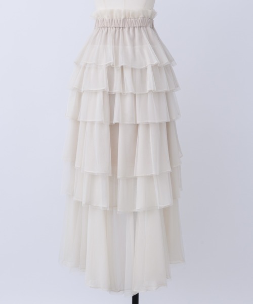 「J1U by LA BELLE ETUDE」 フリルスカート FREE ブラック レディース_画像5