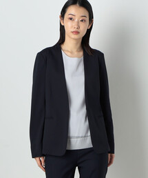 「COMME CA ISM」 ノーカラージャケット MEDIUM ホワイト レディースの画像6