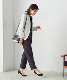 「COMME CA ISM」 ノーカラージャケット MEDIUM ホワイト レディースの画像7