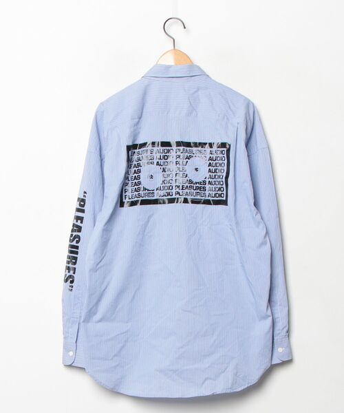 「MONKEY TIME」 長袖シャツ「PLEASURESコラボ」 MEDIUM ブルー メンズ_画像2
