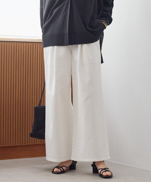 Elura（エルーラ） ワイドパンツ ジーンズ デニム デニムパンツ 大人