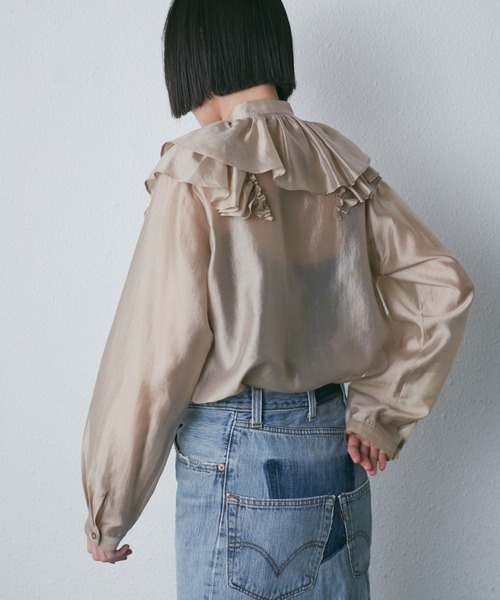 「mici」 長袖ブラウス FREE ピンク レディース_画像8