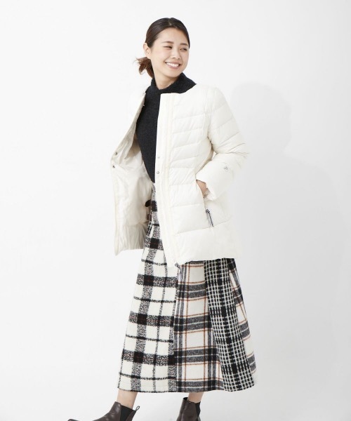 「FILA GOLF」 ダウンコート LARGE カーキ レディース_画像6