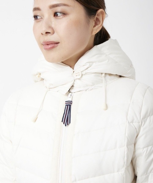 「FILA GOLF」 ダウンコート LARGE カーキ レディース_画像9