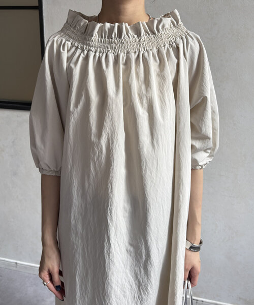 「Thevon」 7分袖ワンピース FREE モカ レディース_画像9