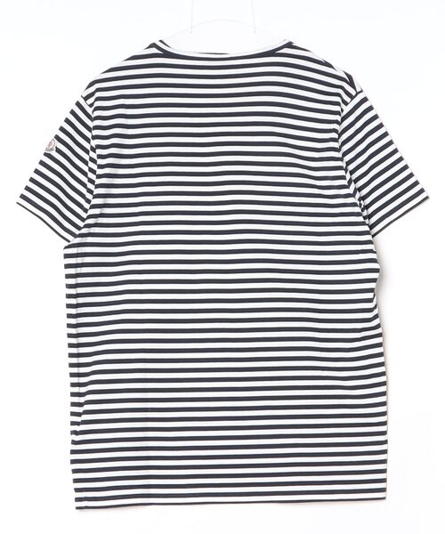 MONCLER（モンクレール） ボーダー柄半袖Tシャツ - ブラック