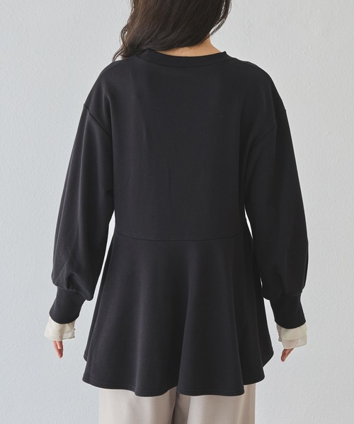 「LAVEANGE」 スウェットカットソー 4L ベージュ レディース_画像4