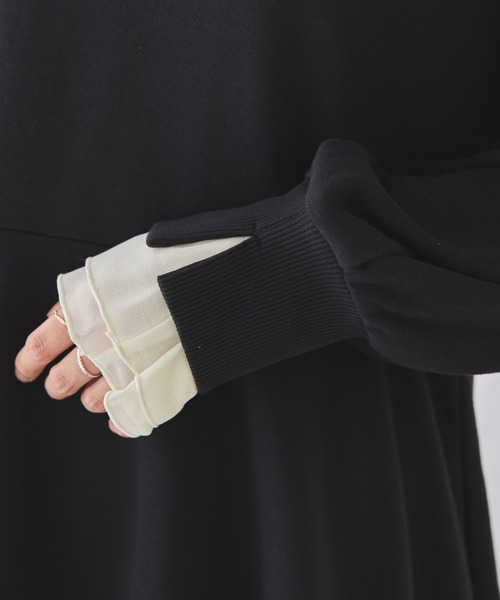 「LAVEANGE」 スウェットカットソー 4L ベージュ レディース_画像5