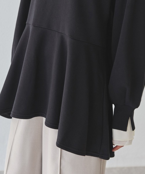 「LAVEANGE」 スウェットカットソー 4L ベージュ レディース_画像6