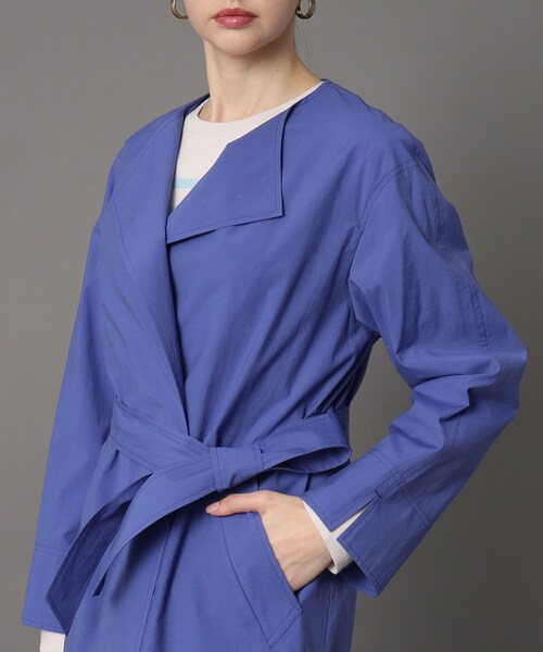 「DRESSTERIOR」 チェスターコート 34 ブルー レディース_画像6