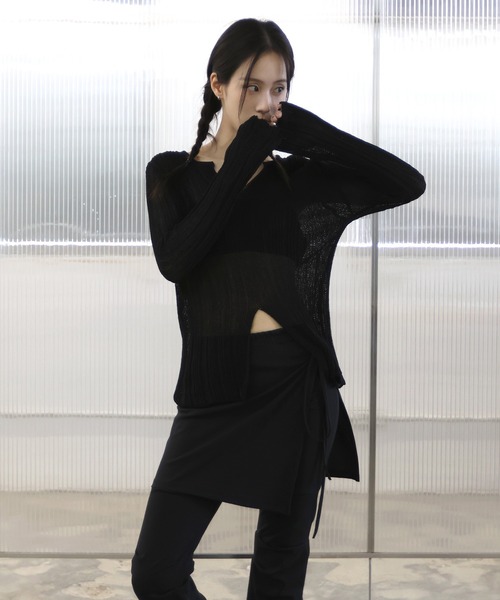 「FOLLOWIN」 長袖ニット FREE ベージュ レディース_画像6