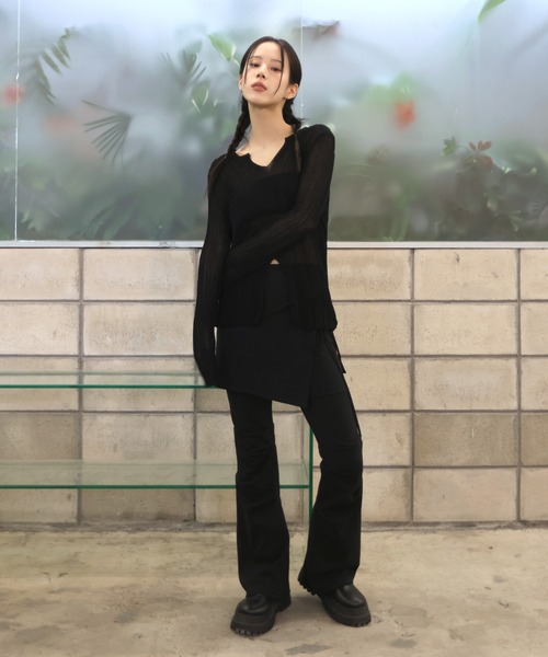 「FOLLOWIN」 長袖ニット FREE ベージュ レディース_画像9