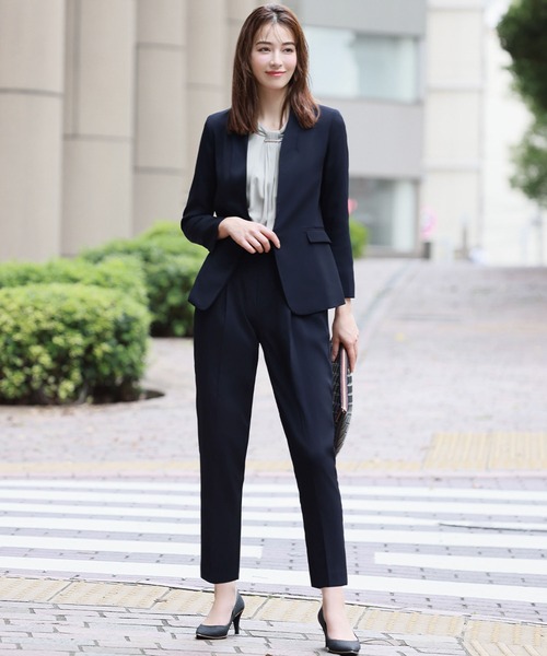 極美品✨　LIPRIA レディース　パンツスーツ　フォーマル　15号　ブラック Flolia（フロリア） パンツスーツ M ネイビー レディース : ZOZOTOWN