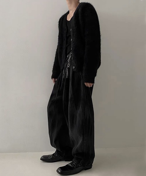 「Theater code」 ニットカーディガン FREE ブラック メンズ_画像3