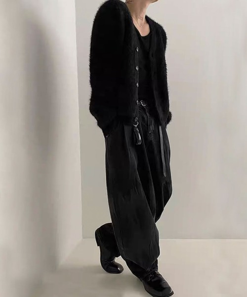 「Theater code」 ニットカーディガン FREE ブラック メンズ_画像5