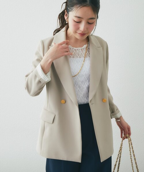 メタル釦ダブルジャケット ラブティックボンボン La boutique Bonbon（ラブティックボンボン） ジャケット テーラード