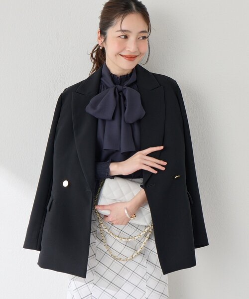 【La boutique BonBon】 メタル釦ダブルジャケット ネイビーTM La boutique BonBon｜【今すぐお届け!・復刻】メタル釦ダブル
