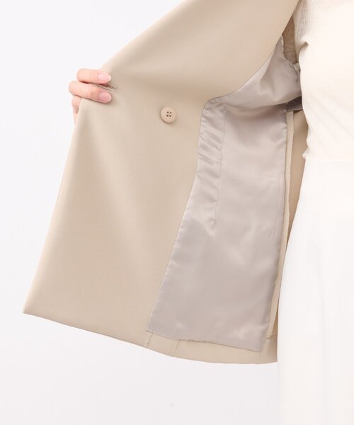 【美品】今季　ラブティックボンボン　メタル釦ダブルジャケット　グレージュ La boutique Bonbon（ラブティックボンボン） ジャケット テーラード