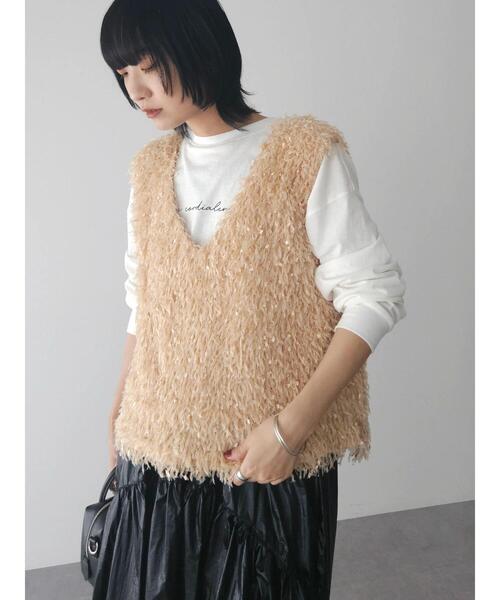 「Sugar spoon」 ベスト FREE アイボリー レディース_画像4