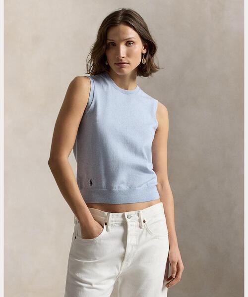 ポロ ラルフローレン スリーブレス クルーネック セーター POLO RALPH LAUREN（ポロ・ラルフローレン） ニット セーター スリーブ