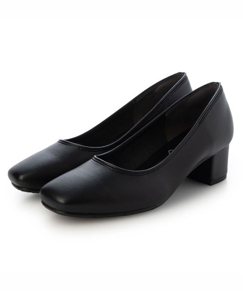 パンプス 入学式 卒業式 CHICSLICK 晴雨兼用3Dインソールスクエアトゥ4.5cmパンプス